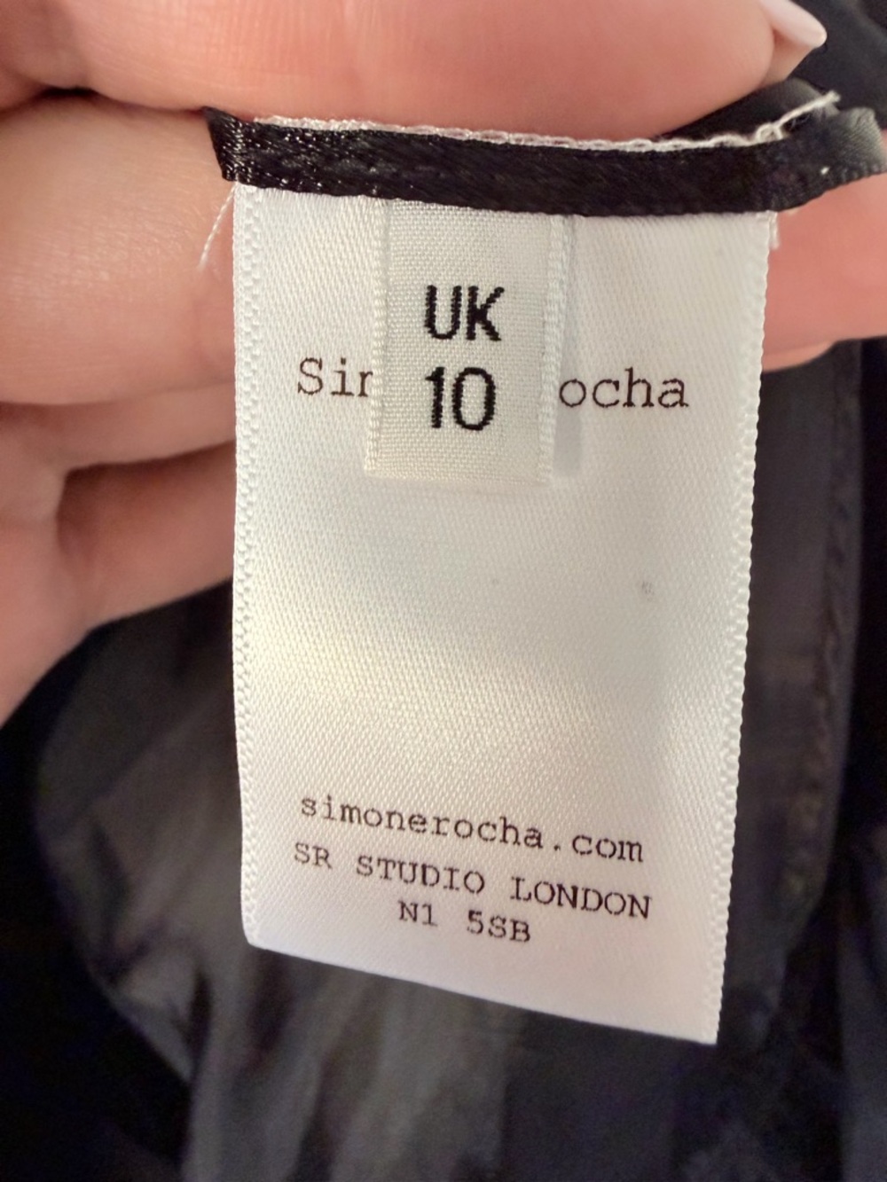 Simone‎ Rocha Frill Tiered Ruffle Taffeta Trapeze Dress Black Size UK 10 US 6 - Picture 7 of 8